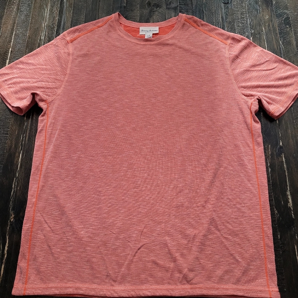 Tommy Bahama Reversible V-Neck Shirt Men’s Large Orange Short Sleeve